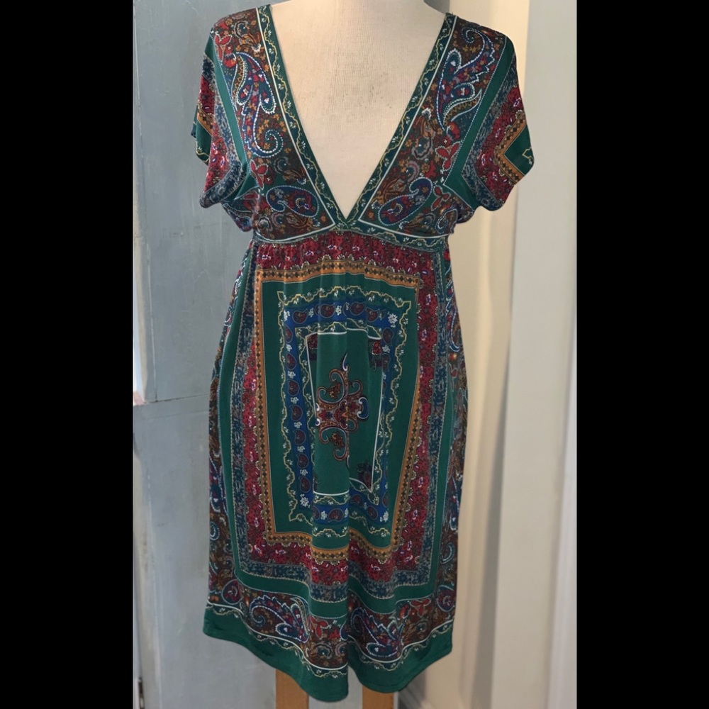 Sexy Deep V Neckline Dress Sz sm/med